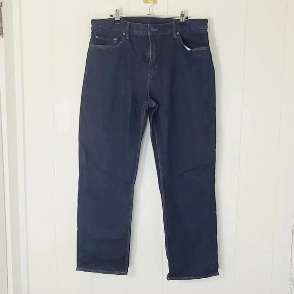 Banana Republic Straight Leg Jeans Mens 36/30 Dark Wash EUC